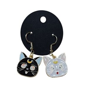 Sailor Moon Luna & Artemis Dangle Earrings